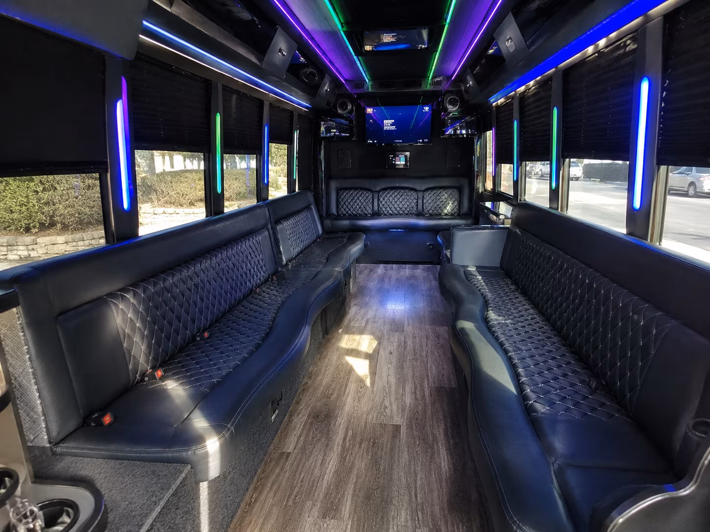 la mesa 15 passenger party bus interior