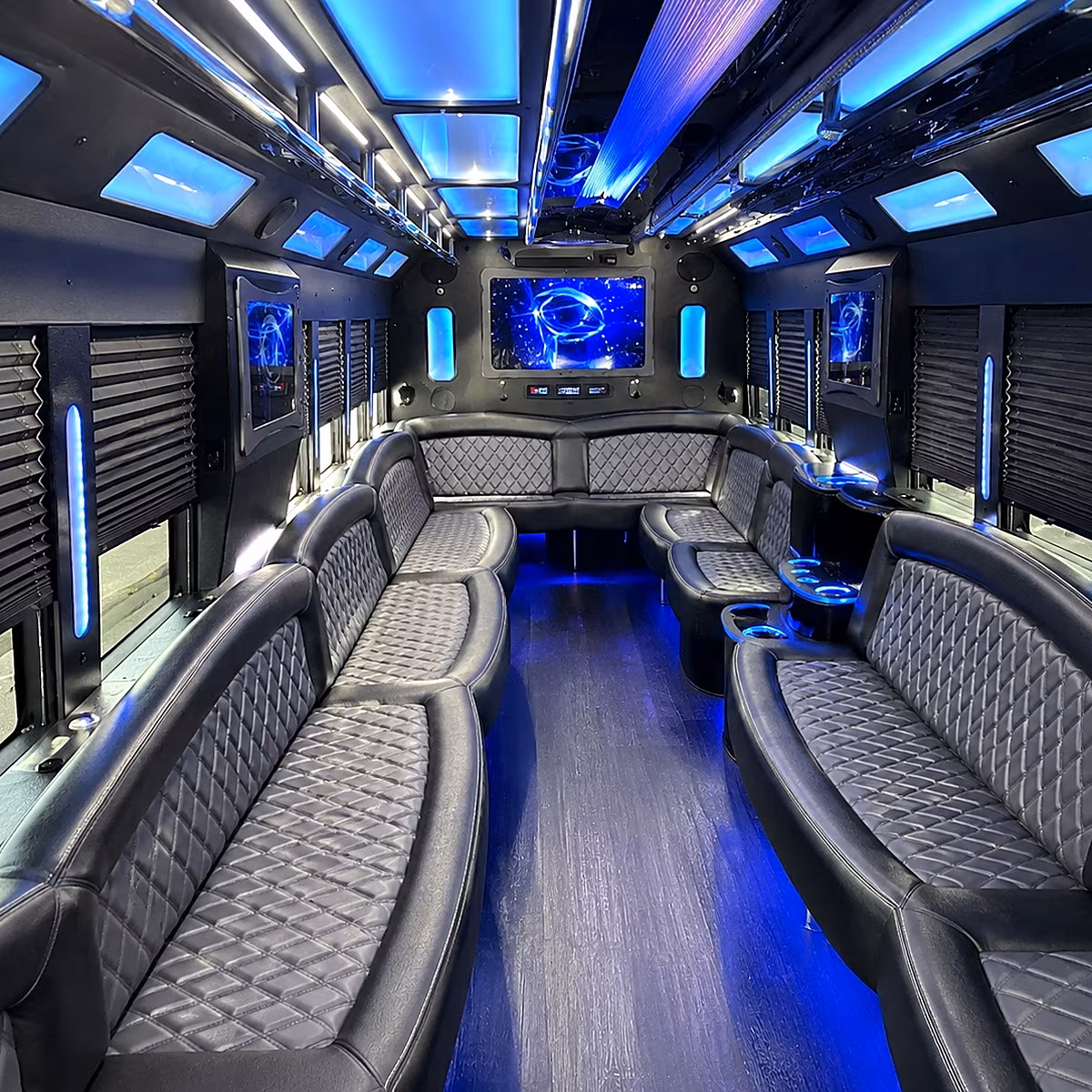 la mesa 50 passenger party bus interior