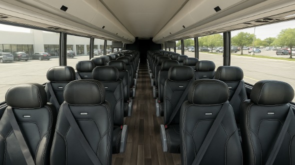 Interior of Charter Bus Company La Mesa's 15 Passenger Minibus in La Mesa