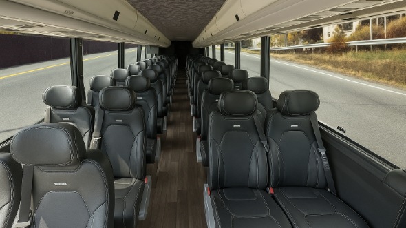 Interior of Charter Bus Company La Mesa's 20 Passenger Mini bus in La Mesa