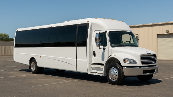 Exterior of Charter Bus Company La Mesa's 30 Passenger Minibus in La Mesa