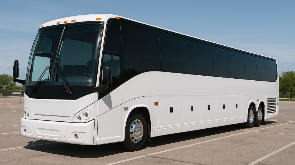 Exterior of Charter Bus Company La Mesa's 56 Passenger Charter Bus in La Mesa