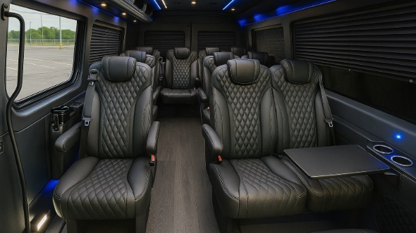 la mesa sprinter van with driver inside
