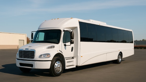 Exterior of Charter Bus Company La Mesa's Party Bus in La Mesa
