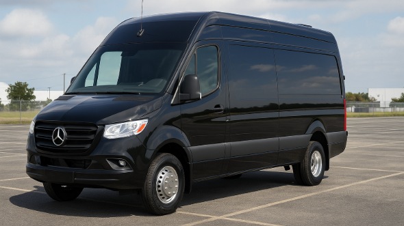 Exterior of Charter Bus Company La Mesa's Sprinter Limo in La Mesa